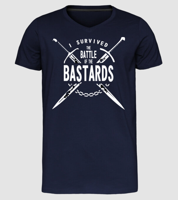 I survived the battle of the bastards model albastru închis pe tricou