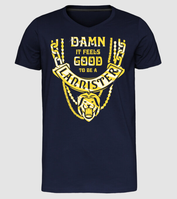 Lannister damnit model albastru închis pe tricou