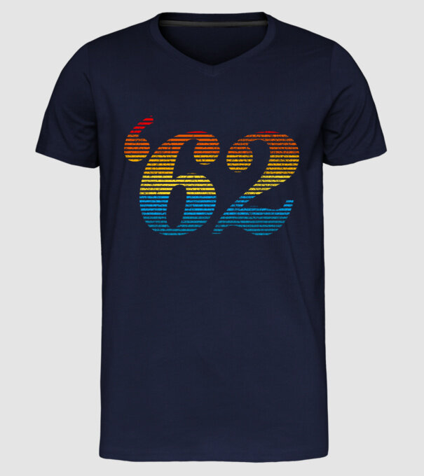Retro Birthday 1962 model albastru închis pe tricou
