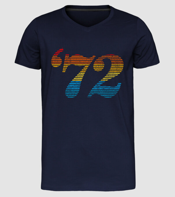 Retro Birthday 1972 model albastru închis pe tricou