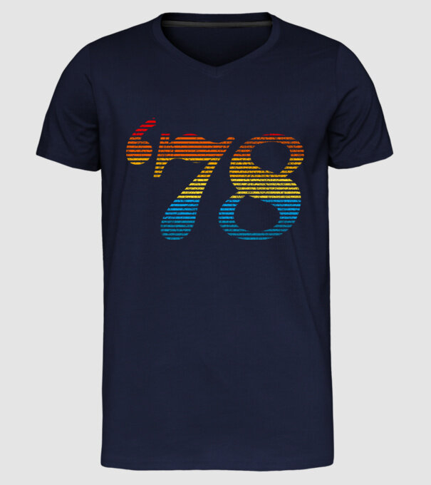 Retro Birthday 1978 model albastru închis pe tricou