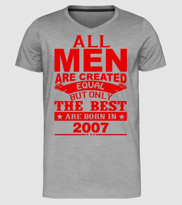 All men are created - 2007 model gri pe tricou
