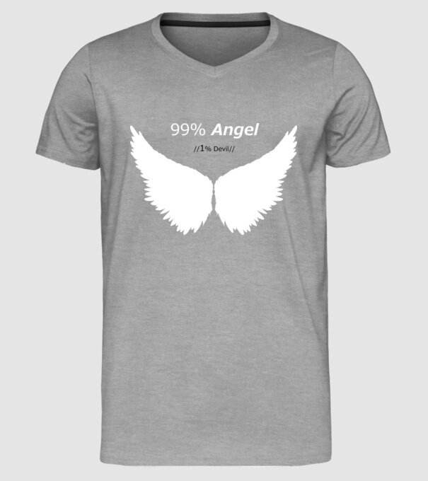 Angel model gri pe tricou