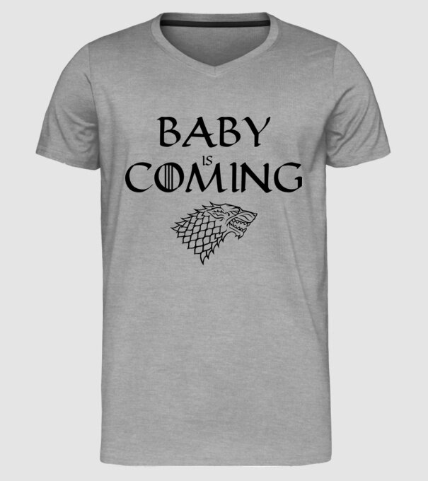 Baby is coming model gri pe tricou