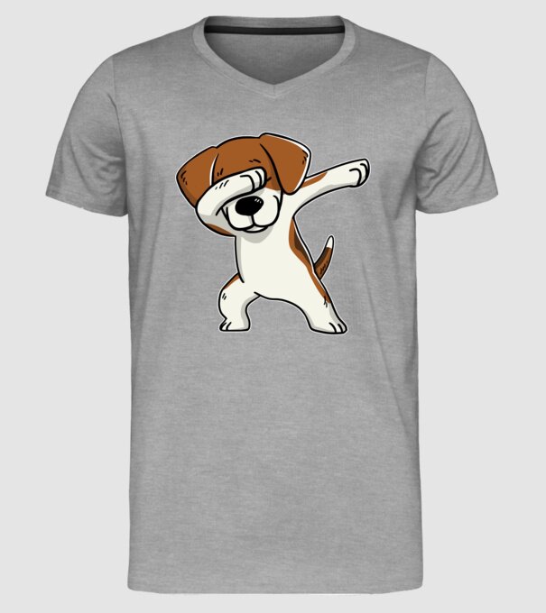 Beagle DAB model gri pe tricou