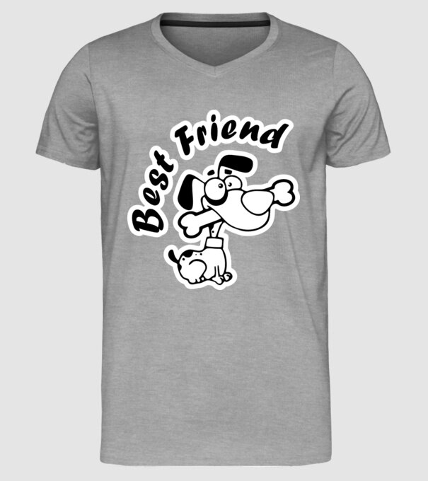 Best Friends model gri pe tricou