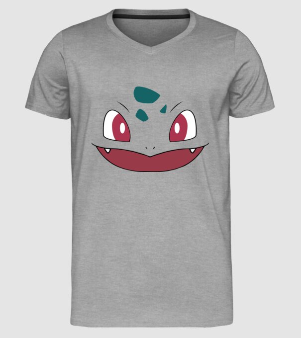 Bulbasaur model gri pe tricou