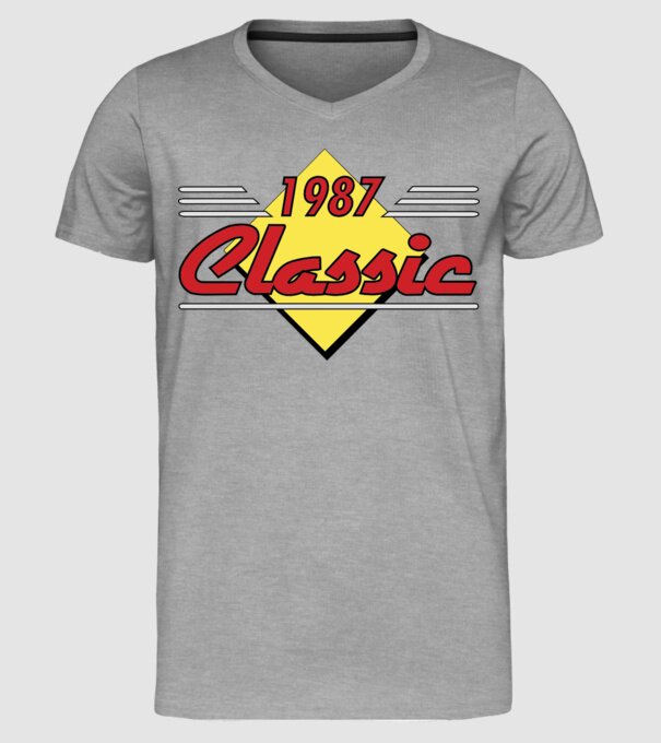 Classic - 1987 model gri pe tricou
