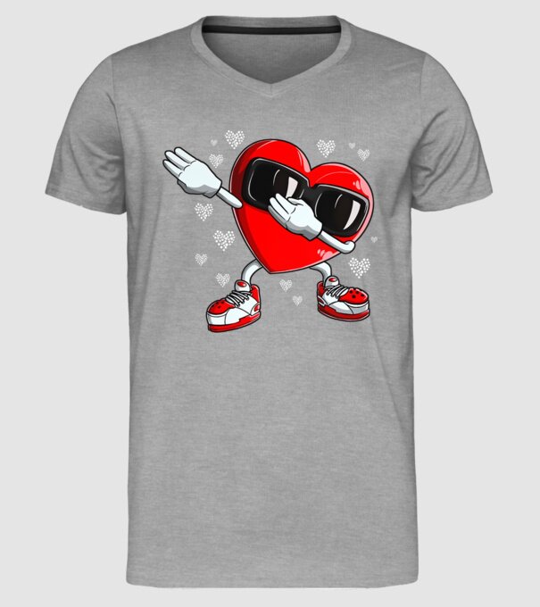 Dab inima model gri pe tricou