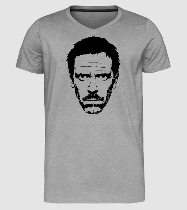 dr. house model gri pe tricou