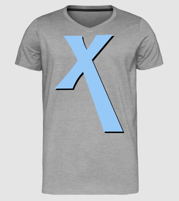 ExcaX model gri pe tricou