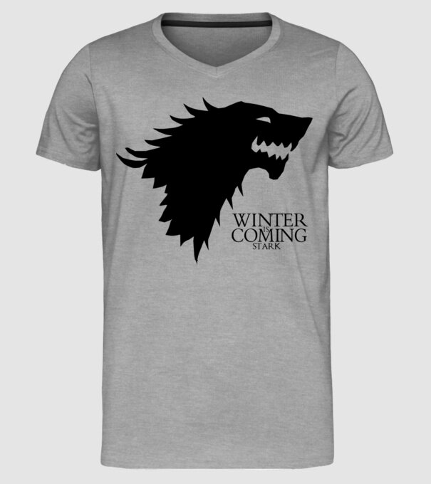 game of thrones winter is coming model gri pe tricou