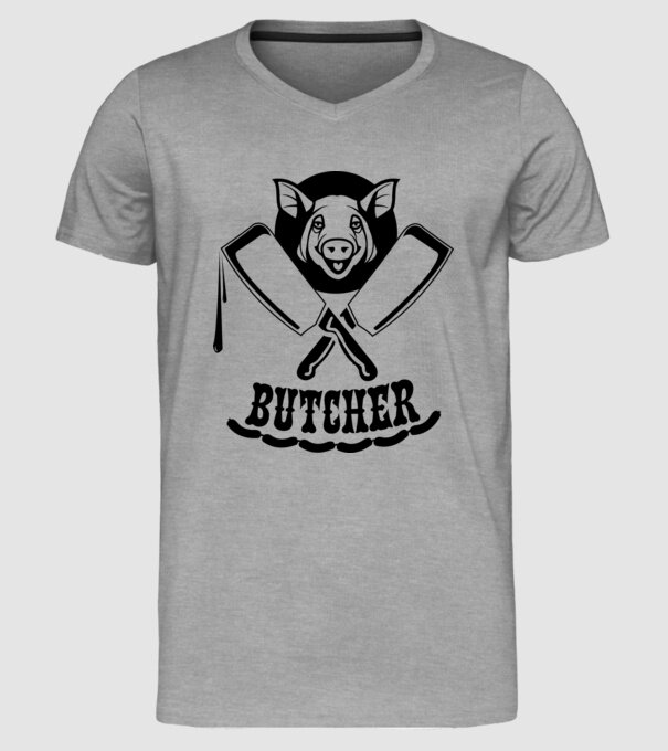 Măcelar model gri pe tricou