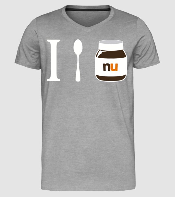 i love nutella model gri pe tricou