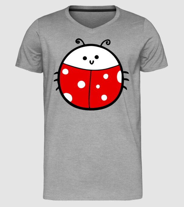 Buburuză model gri pe tricou