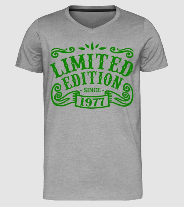 Limited edition 1977 model gri pe tricou