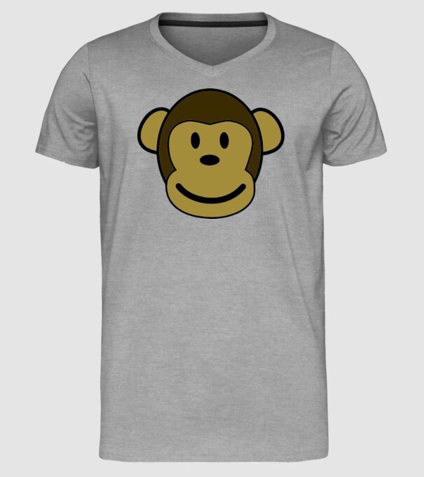 Maimuță model gri pe tricou