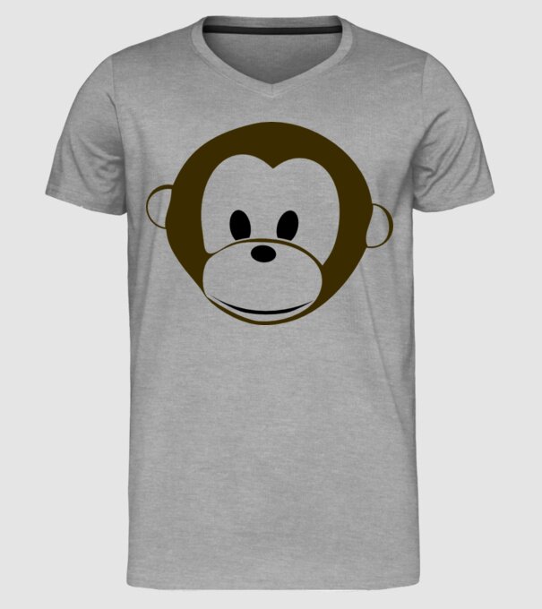 maimuță model gri pe tricou