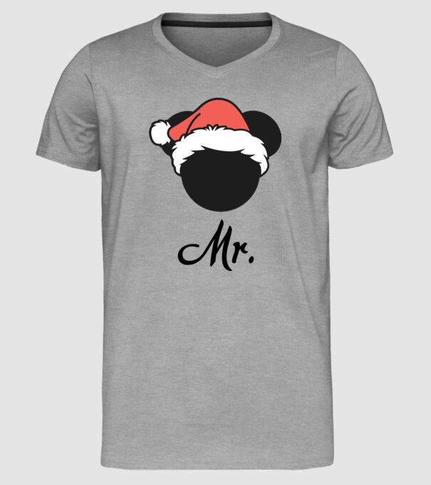 mr christmas model gri pe tricou