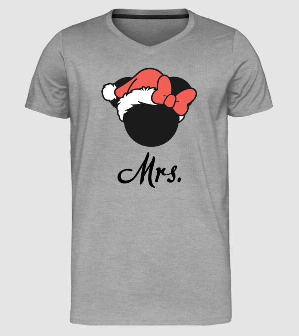 mrs christmas model gri pe tricou