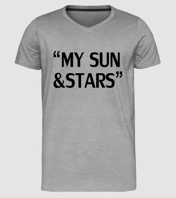 My sun and stars model gri pe tricou