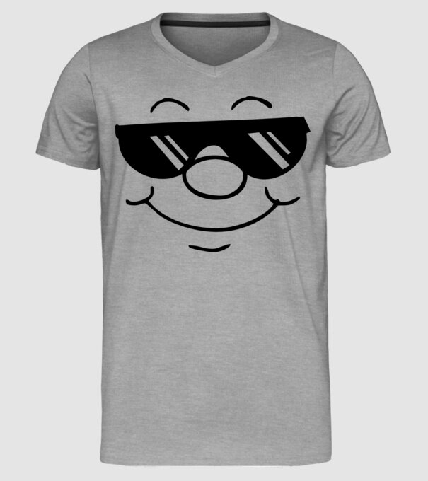 Forma cu ochelari de soare model gri pe tricou