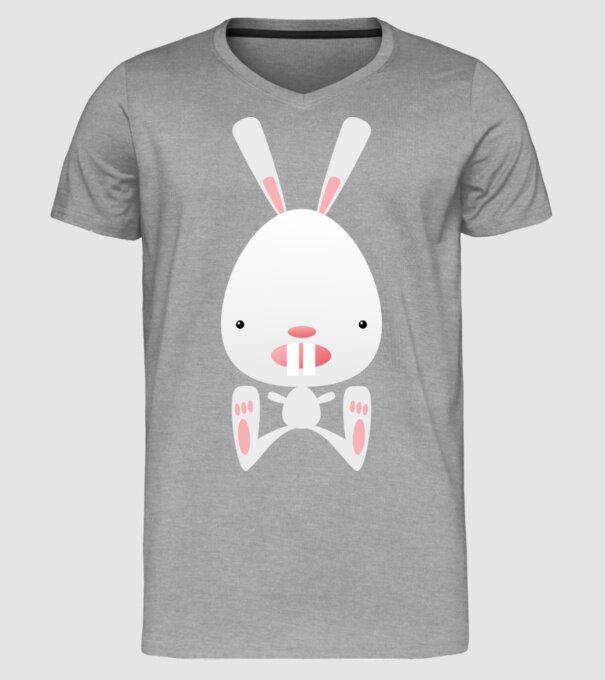 iepuraș model gri pe tricou