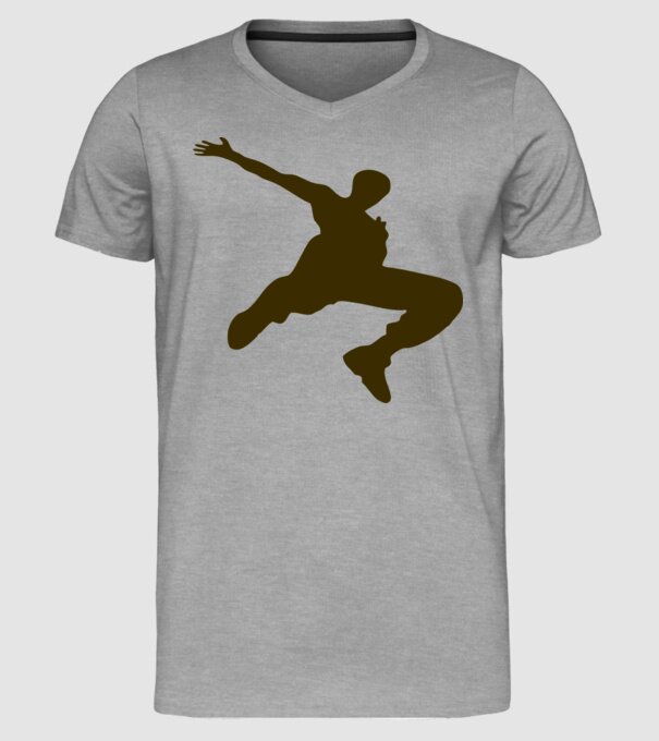 Logo Parkour model gri pe tricou