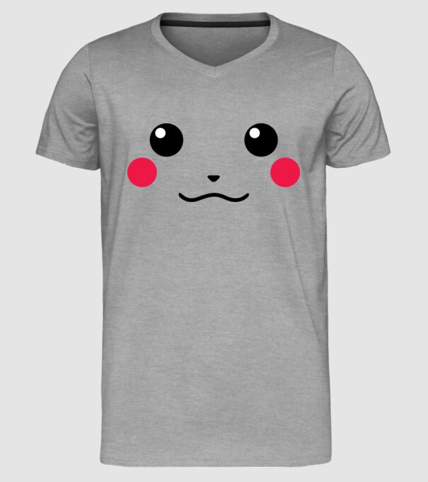 Pikachu model gri pe tricou