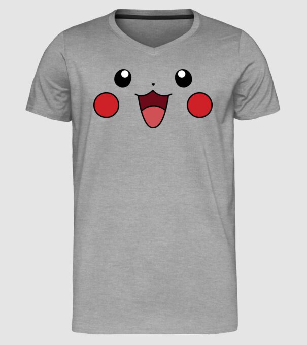 Pikachu model gri pe tricou