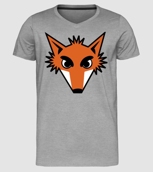 Vulpe model gri pe tricou