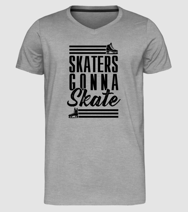 Skaters gonna skate model gri pe tricou