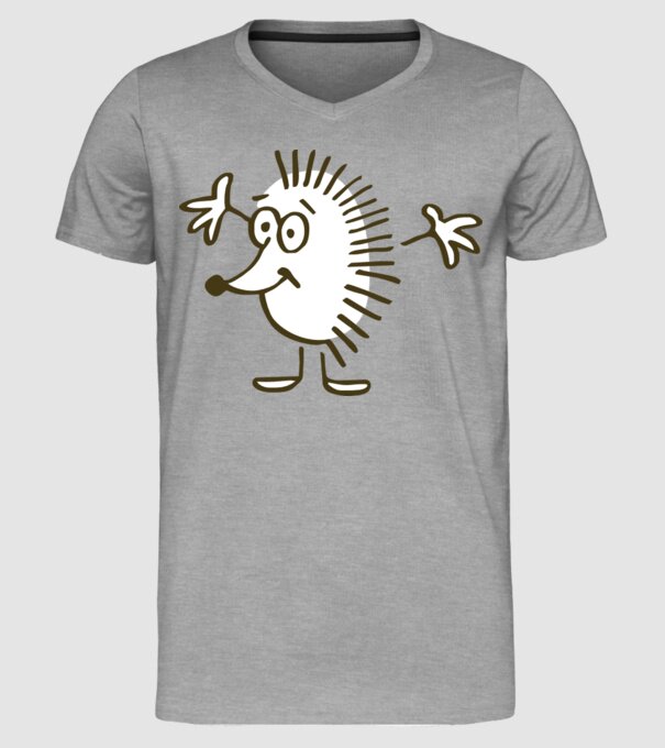 arici model gri pe tricou