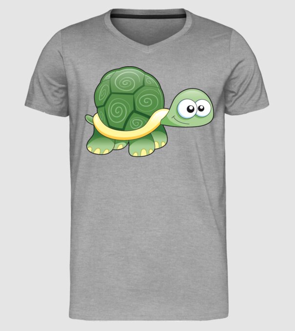 Turtle model gri pe tricou