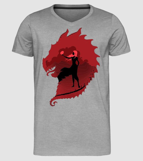 The Dragon model gri pe tricou