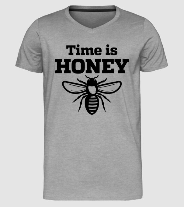 Time is honey model gri pe tricou