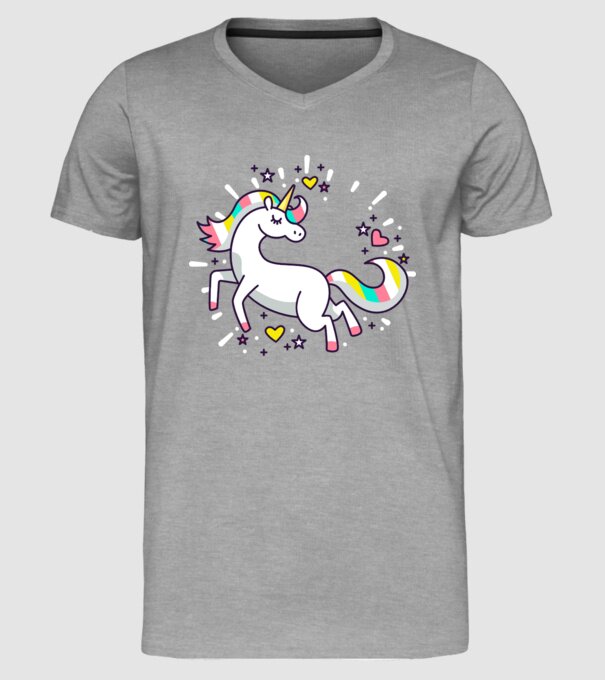 Unicorn Spark model gri pe tricou