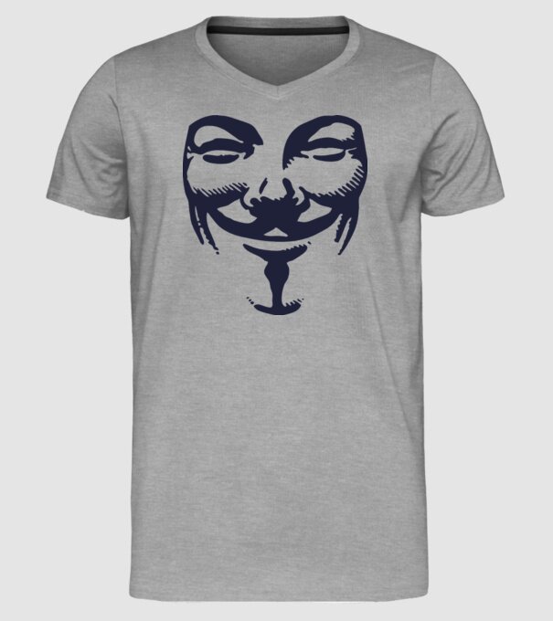 vendetta mask model gri pe tricou