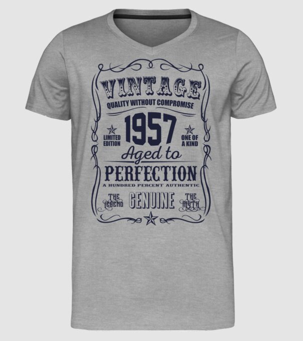 Vintage Perfection - 1957 model gri pe tricou