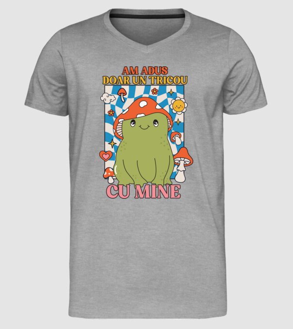 am adus doar un tricou cu mine! model gri pe tricou