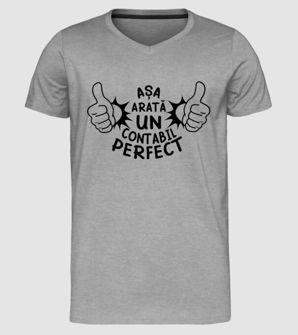 Așa arată un CONTABIL perfect model gri pe tricou