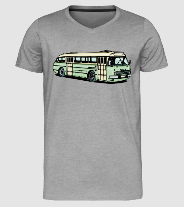 Autobuze model gri pe tricou