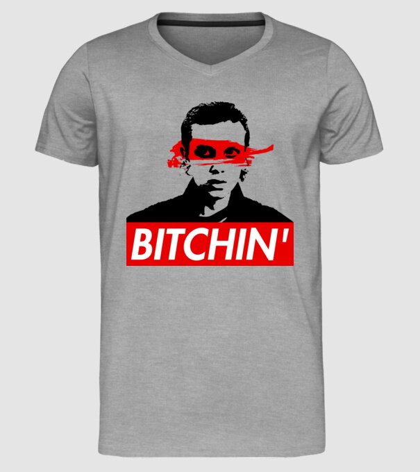 bitchin eleven model gri pe tricou