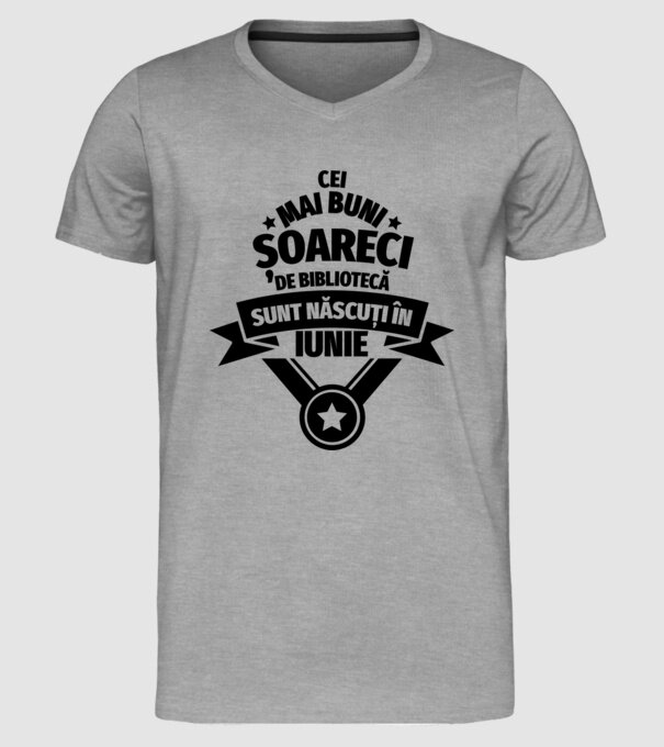 Cei mai buni șoareci de bibliotecă sunt născuți în iunie model gri pe tricou