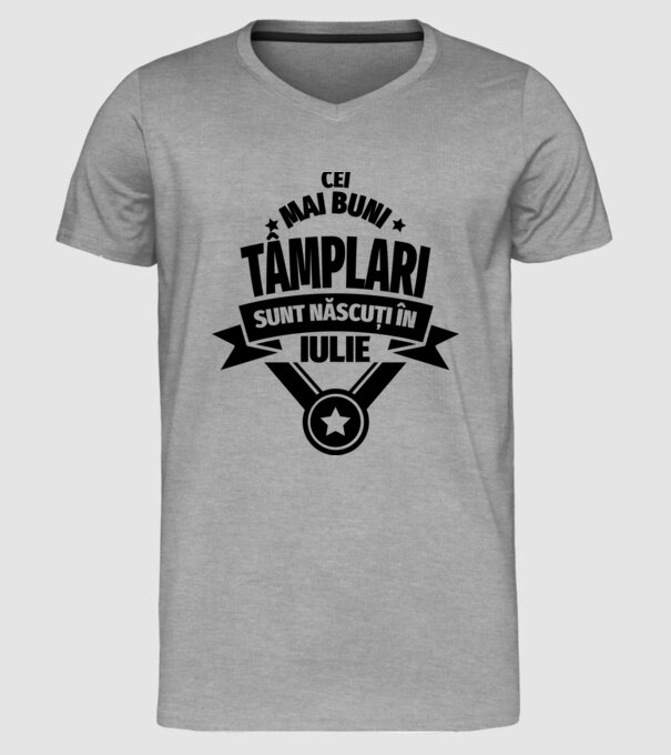 Cei mai buni tâmplari sunt născuți în Iulie model gri pe tricou