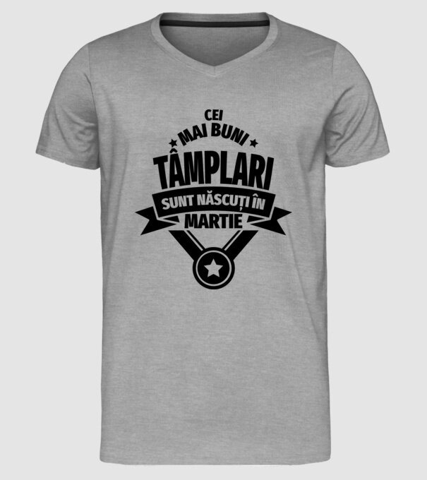 Cei mai buni tâmplari sunt născuți în Martie model gri pe tricou