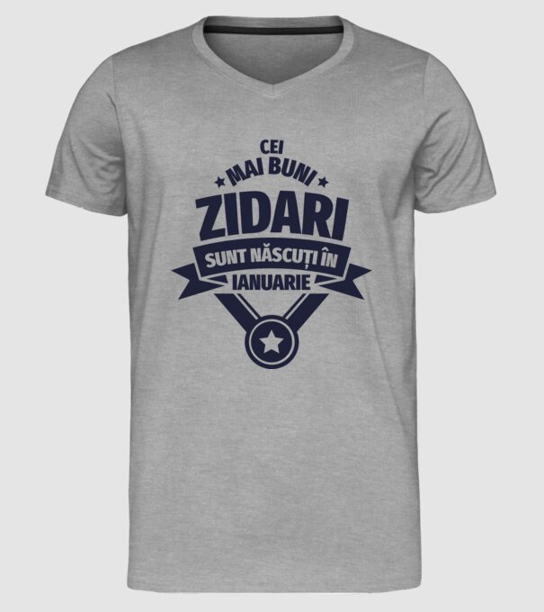 Cei mai buni zidari sunt născuți în Ianuarie model gri pe tricou