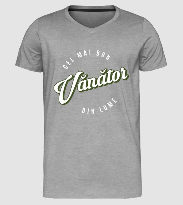 Cel mai bun Vănător din lume model gri pe tricou