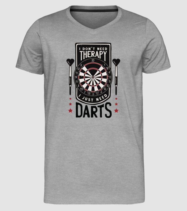 Darts Therapy model gri pe tricou