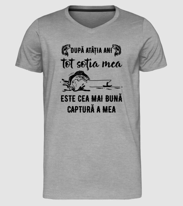 după atâția ani, tot soția mea este cea mai bună captură a mea D9914124 model gri pe tricou
